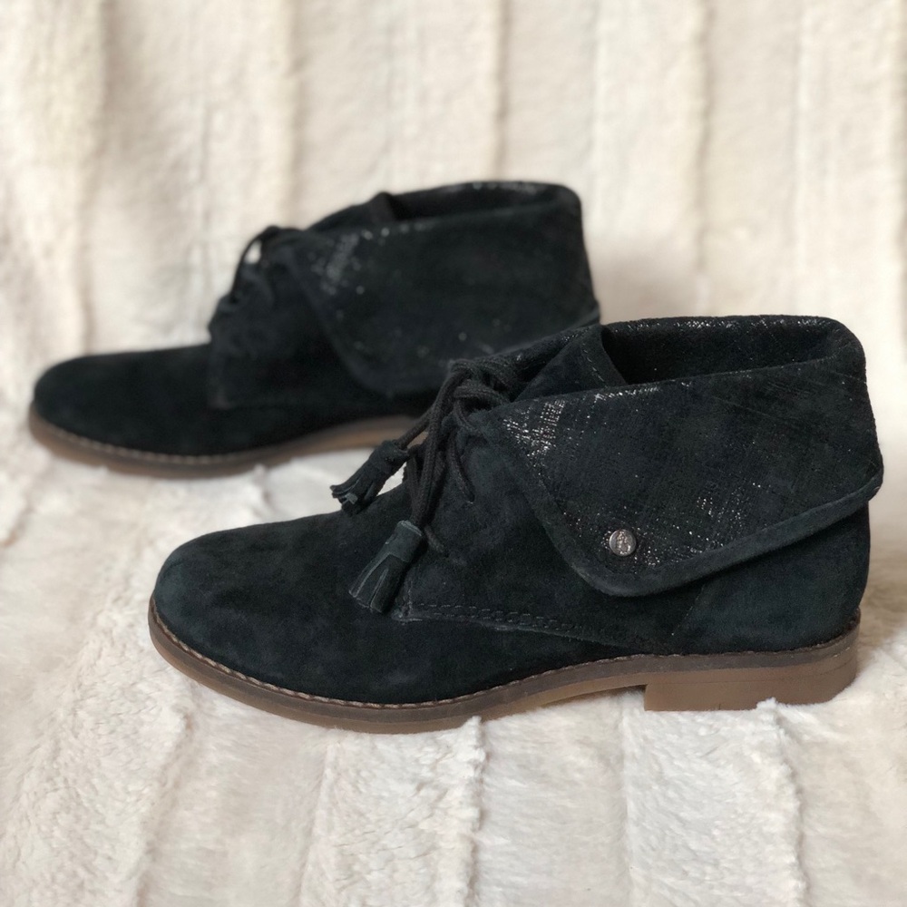 Hush Puppies black sparkle chukka desert boots - women’s size 7